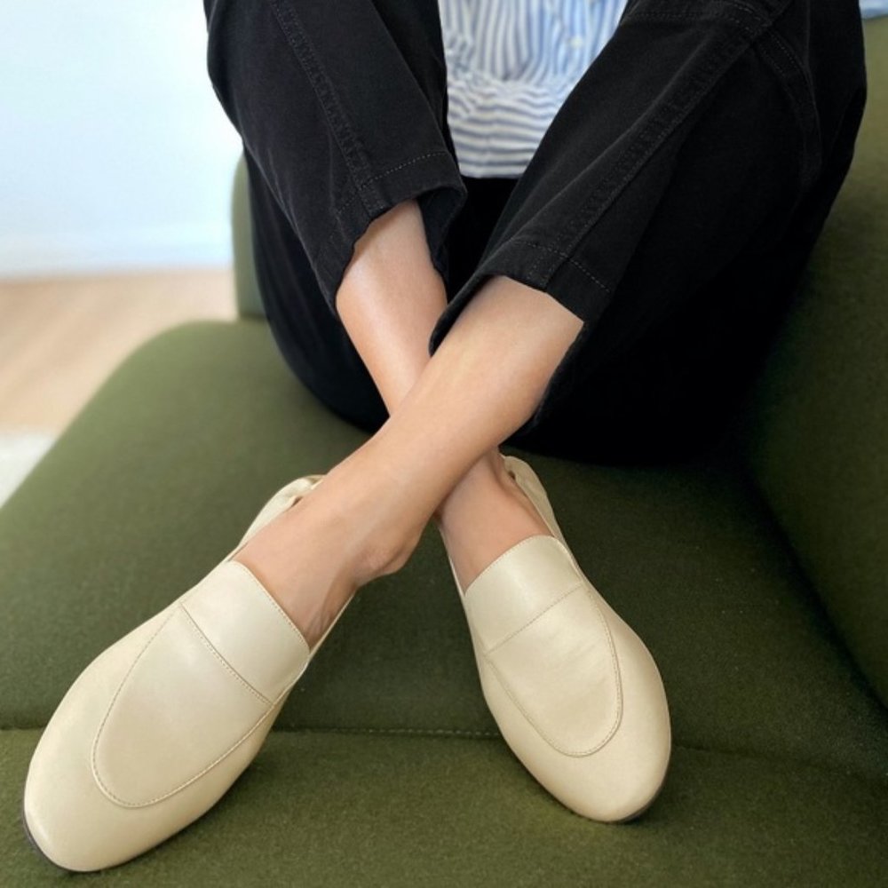 Everlane Cream Leather Day Loafer Size 9